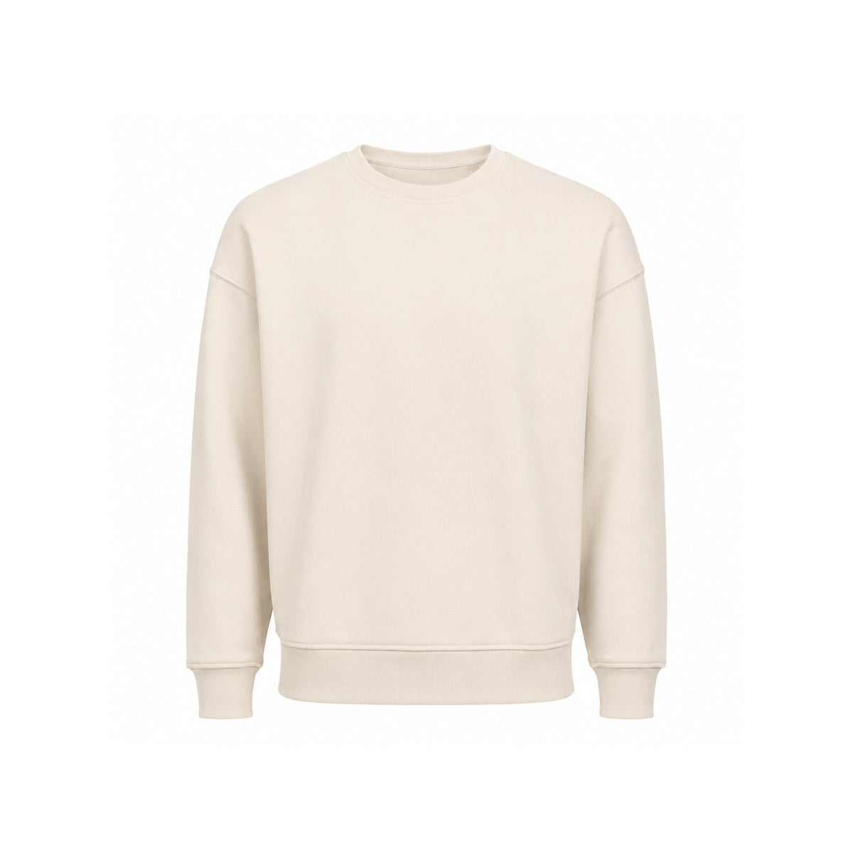 Basic Oversized Sweater Ecru voorkant