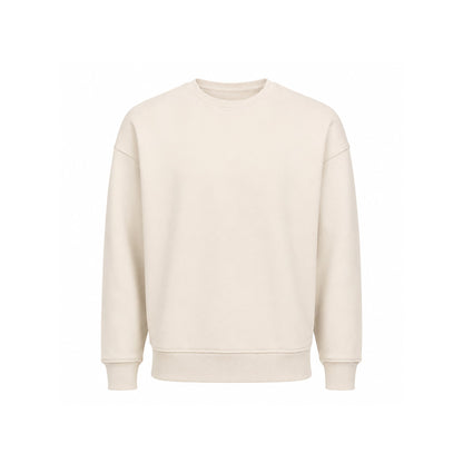Basic Oversized Sweater Ecru voorkant