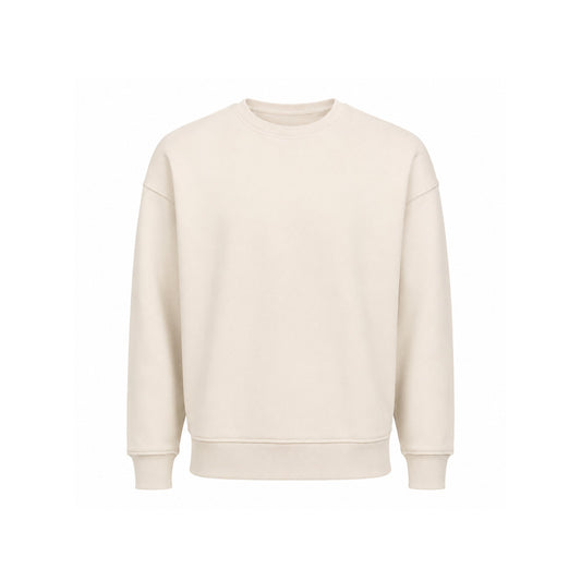 Basic Oversized Sweater Ecru voorkant