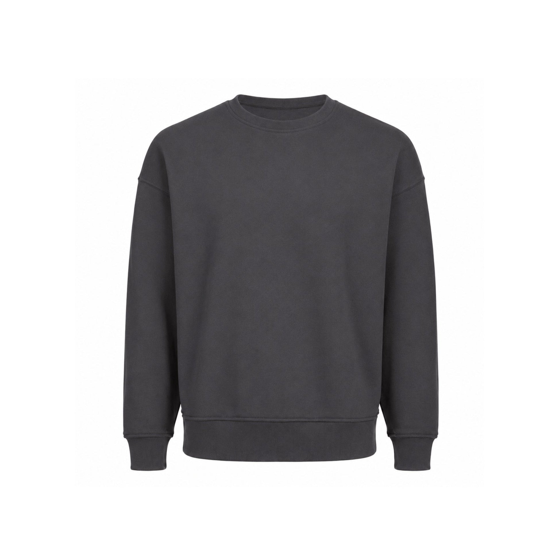 Basic Oversized Sweater Dark grey voorkant