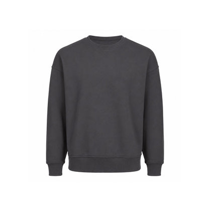 Basic Oversized Sweater Dark grey voorkant