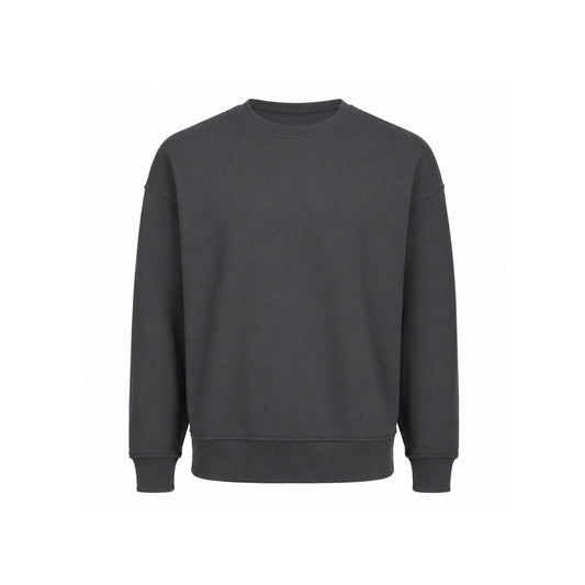 Basic Oversized Sweater Dark grey voorkant